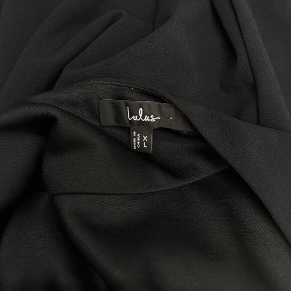 Lulus Modern Attraction Black One-Shoulder Mermaid Maxi Dress size XL - Picture 2 of 5